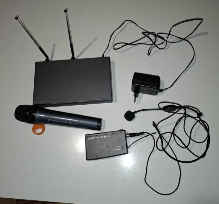 EW100 Sennheiser diversity Wireless System Handheld+ Bodypack mikrofon