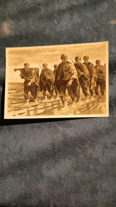 3.reich razglednica(vojaki na pohodu)
