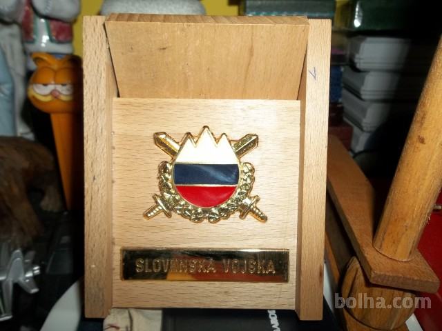 SLOVENSKA VOJSKA NAMIZNI ZNAK SLOVENSKE VOJSKE 8 X 10 CM