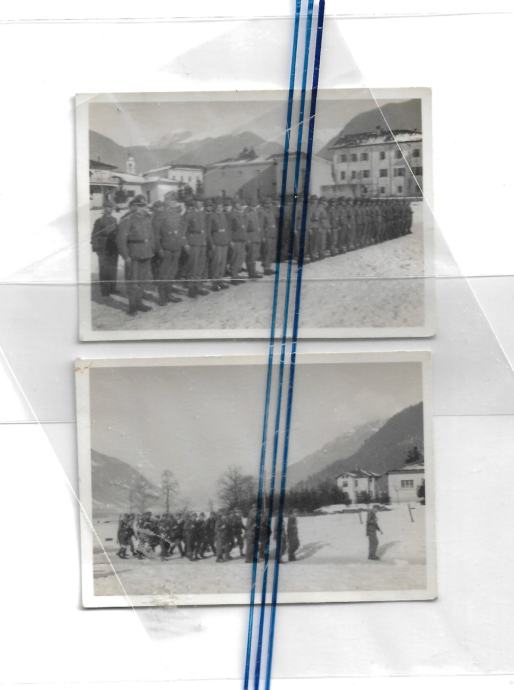 TOLMIN - KASARNA - NEMCI - 2 x ORIGINALNA FOTOGRAFIJA, 1945