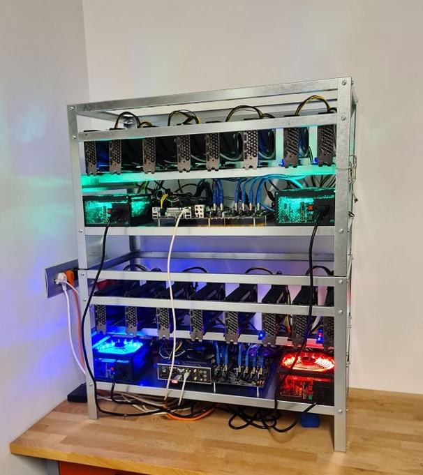 Mining RIG - 8 grafičnih kartic GEFORCE RTX 2060