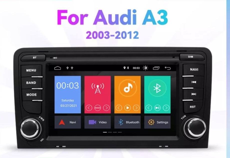 AUDI A3 original ANDROID 10 MULTIMEDIJA GPS WIFI Parking kamera