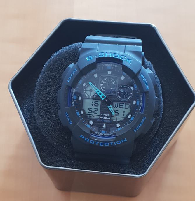 CASIO-G-SHOCK nova ura, nov model...modro/črna