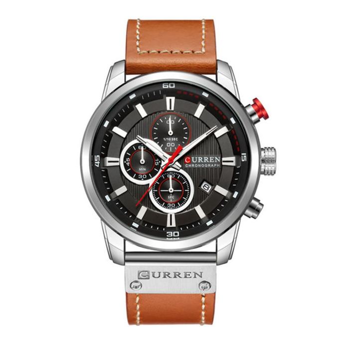 Moška ročna ura Curren Chronograph Silver/Black