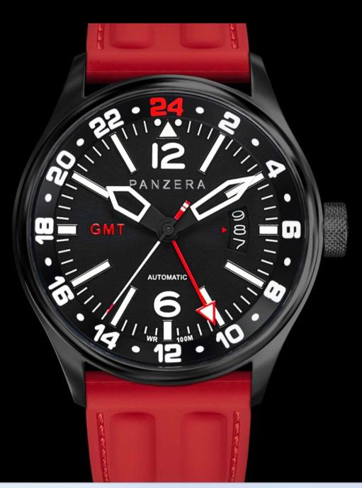 Moška ura Panzera Flieger 45G GMT lack avtomatik