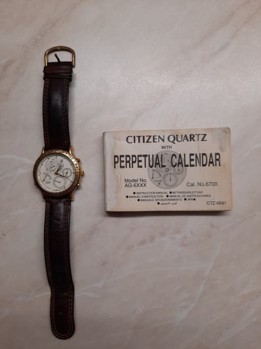 Ročna ura CITICEN   PERPETUAL CALENDAR "