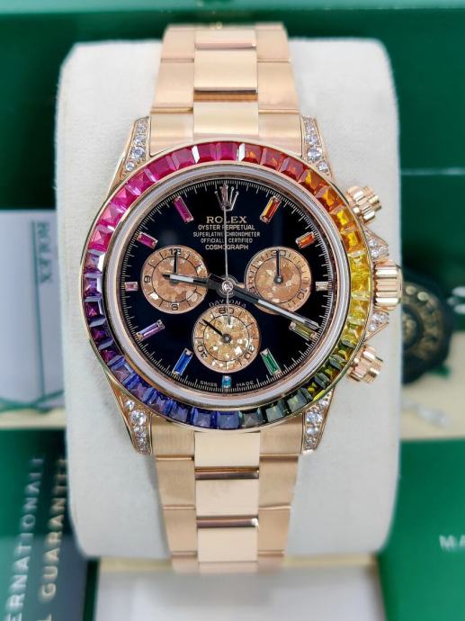 ROLEX DAYTONA RAINBOW ROSE (SOLID SWISS CLON!) ETA cal.4130 116595RBOW