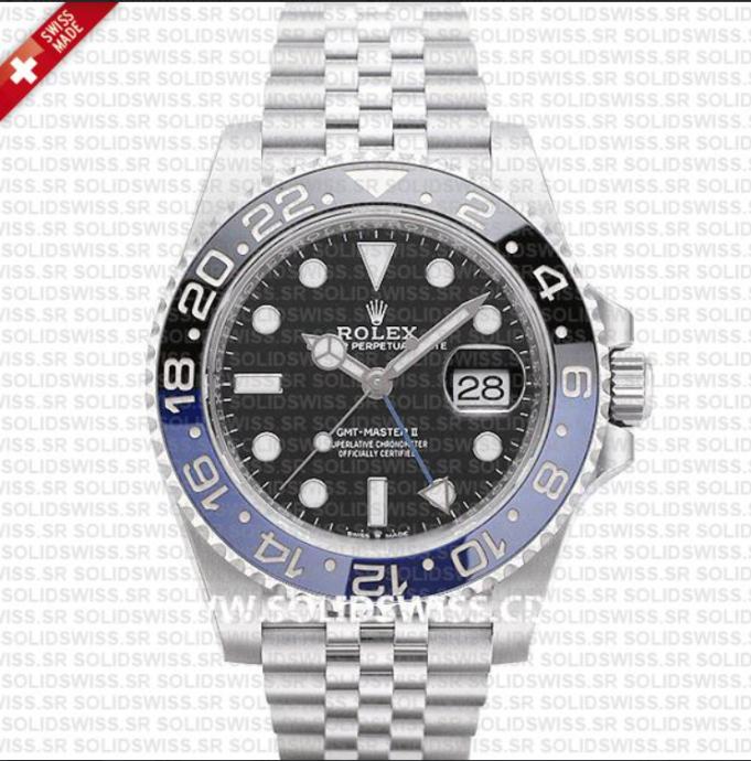 ROLEX GMT MASTER II BATMAN JUBILEE (SOLID SWISS CLON!) ETA cal. 3285