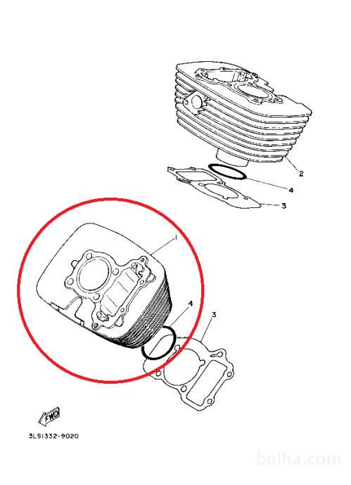 YAMAHA VIRAGO XV 250 CILINDER OEM# 2UJ-11310-01