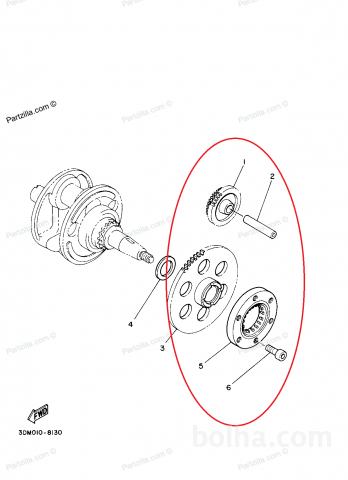 YAMAHA VIRAGO XV 250 ZAGONSKA SKLOPKA OEM# 2UJ-15517-00