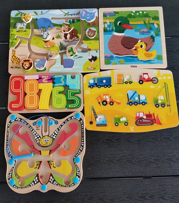 Lesene vstavljanke hape + puzzle