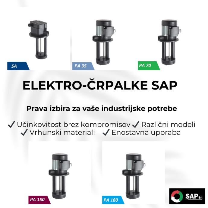 Elektročrpalke za hladilno tekočino SAP