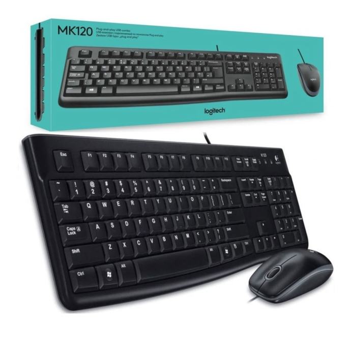 NOVO - LOGITECH MK120 tipkovnica in miška - ( TIPKOVNICA + MIŠKA ) USB