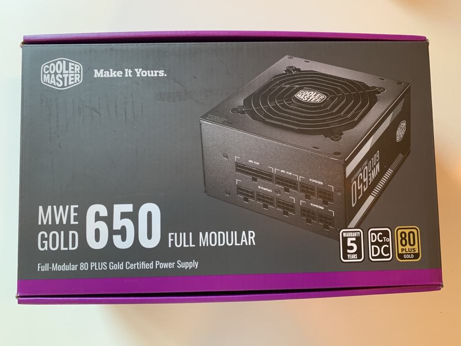 Napajalnik Cooler Master Mwe Gold 650w Fully Modular