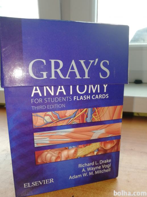 Grays Anatomy kartice za učenje anatomije (flashcards)