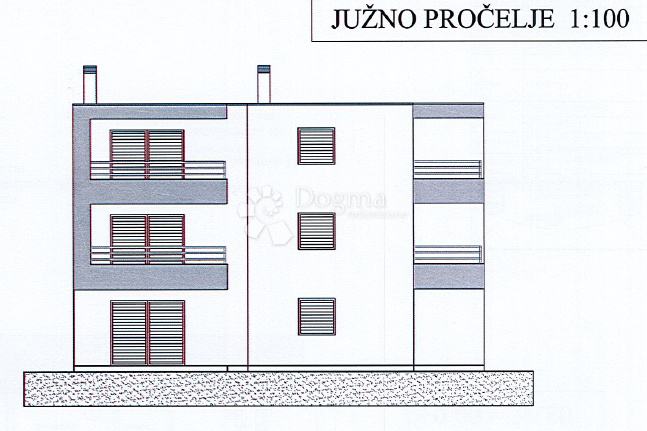 Dvosobno stanovanje v pritličju z dvoriščem, novogradnja v Umagu (prodaja)