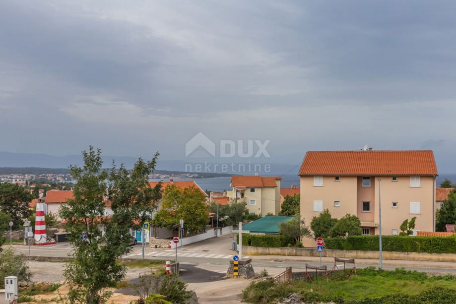 OTOK KRK, MALINSKA - Dvosobni apartma s pogledom na morje (prodaja)