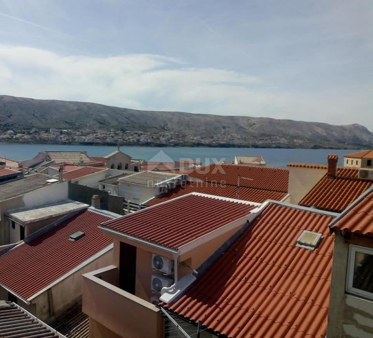 OTOK PAG, MESTO PAG - Hiša 250 m2 v centru s pogledom na morje, POTENC (prodaja)