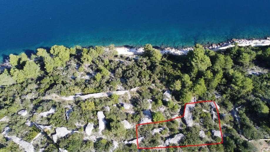 Sali, Dugi otok, stavbno zemljišče s pogledom na morje, 400 m2