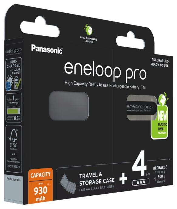 4 x polnilne baterije R03 / AAA Panasonic Eneloop PRO NEW Ni-MH 930mAh