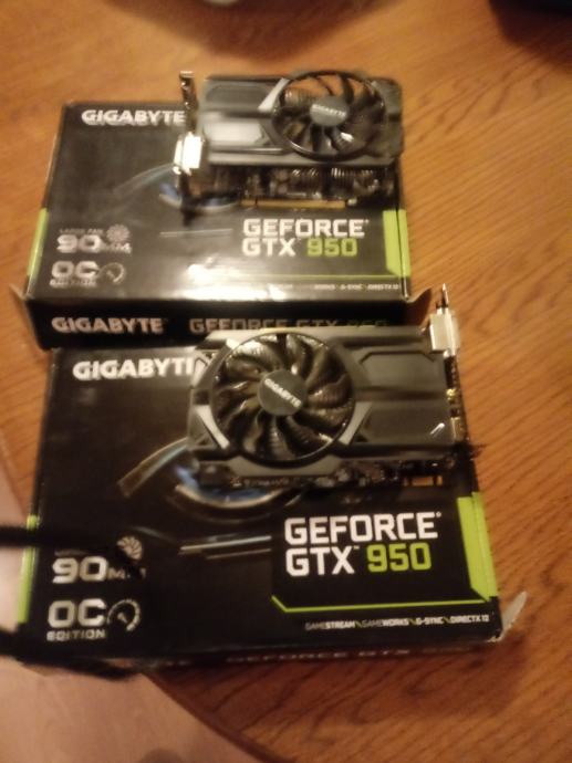 Geforce GTX 950 2GB . 2 kom.Sli izvedba.