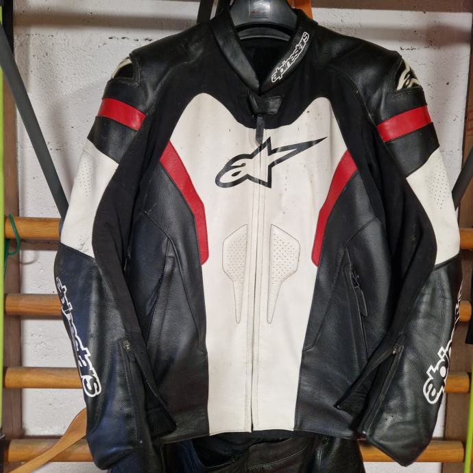 ALPINESTARS jakna,in hlače  št.56 usnje.