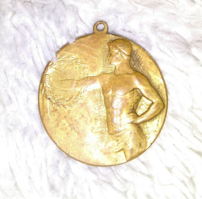 stara slovenska športna medalja 1928 40mm Kraljevina Jugoslavija shs