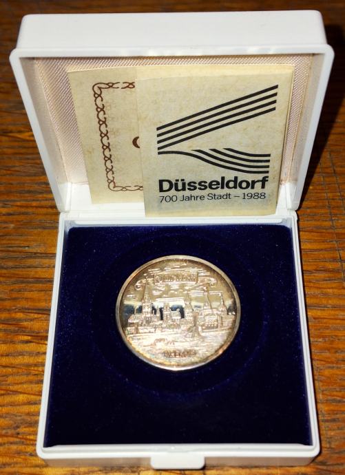 Srebrna medalja 700 let mesta Düsseldorf