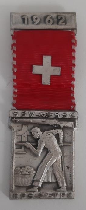 Švicarska medalja Srebro 32 gram 1962