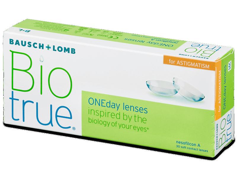 Bio true ONEday for Astigmatism, dioptrija -4, astigm -1,25, os 010