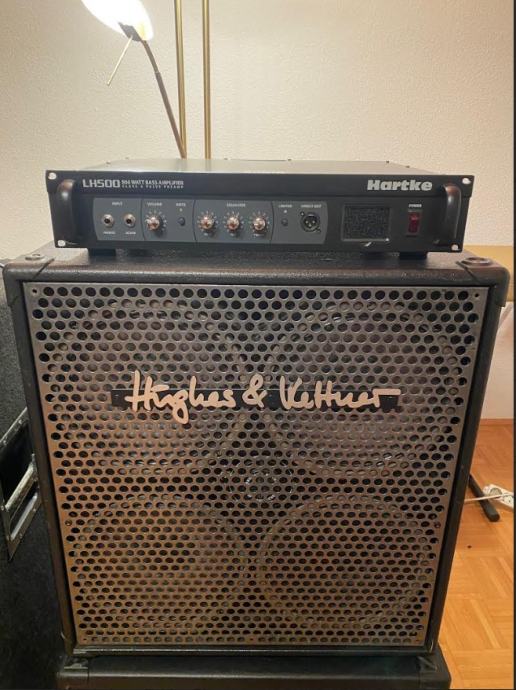 Bas Box Hughes & Kettner 4 X 10 + Hardke 500w -4 ohm glava