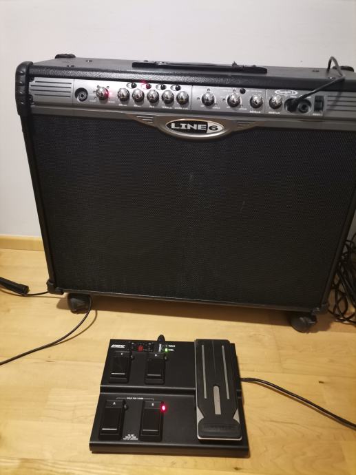 Kitarski ojačevalec Line6 Spider II 150W + original pedal, prodam