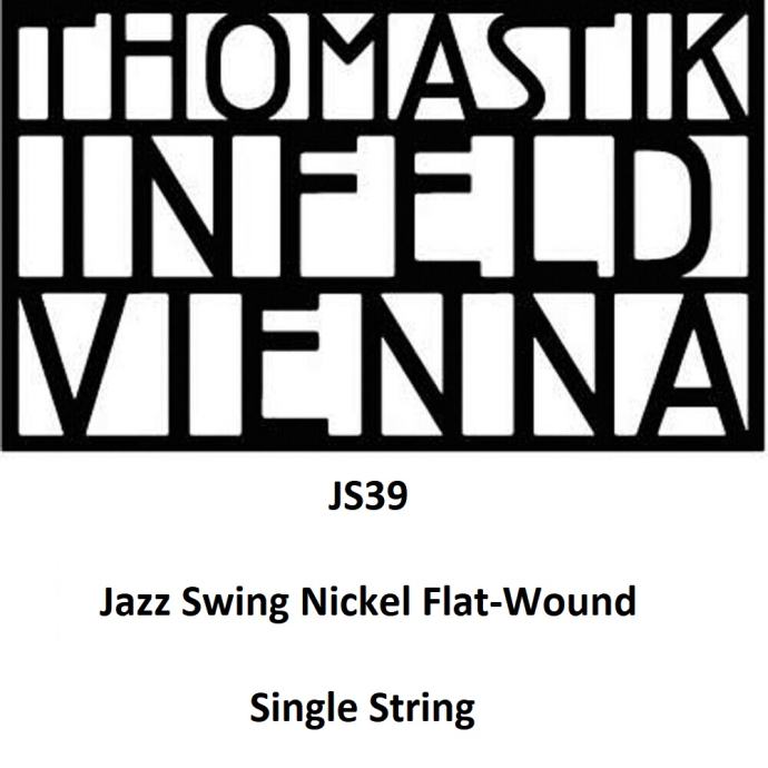 3 x Thomastik JS39 Jazz Swing Nickel Flat-Wound String - A (.39)