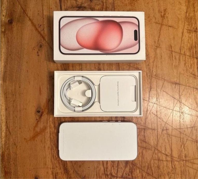 Apple iPhone 15 pink 128GB novo