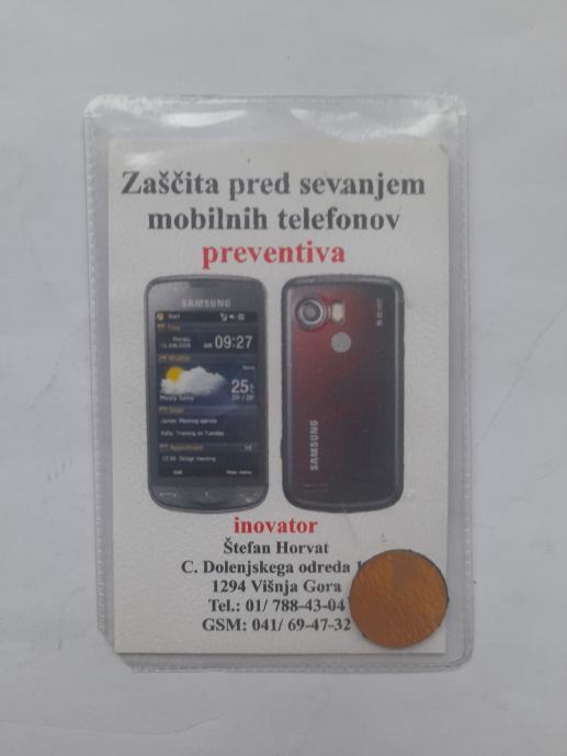 ZAŠČITA PRED SEVANJEM MOBILINIH TELEFONOV