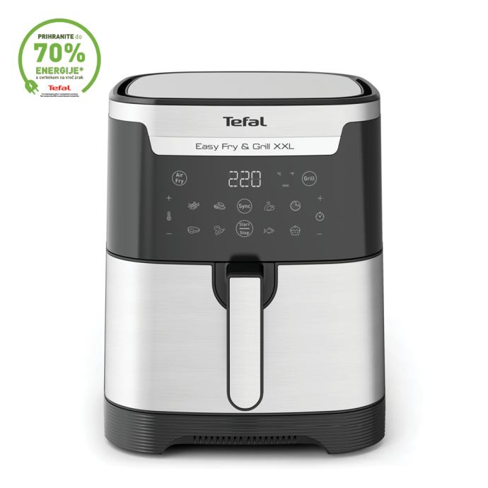 TEFAL EY801D15 EASY FRY & GRILL XXL Inox cvrtnik na vroč zrak 2v1, NOV