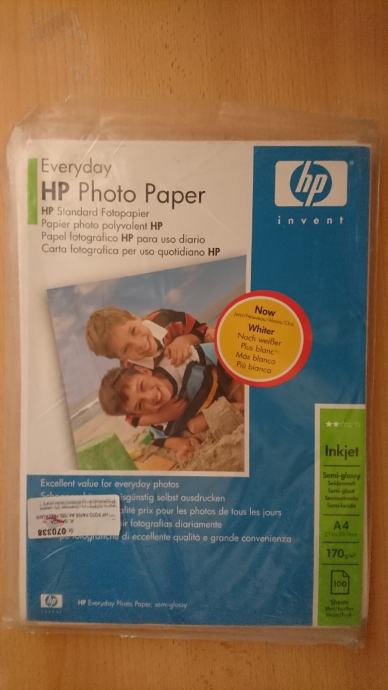 HP foto papir A4, 170 g, semi-glossy, 65 kom