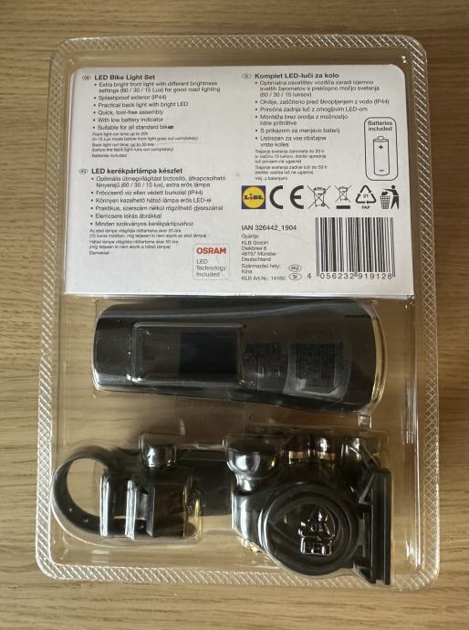 Crivit Led Bike Light set - Luči za kolo SPREDNJA IN ZADNJA NOVE