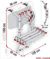 Nosilec za kolesa za kombi Opel Vivaro ali Renault Trafic