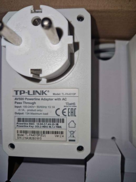 TP-LINK POWERLINE ADAPTER Z VTIČNICO AV500