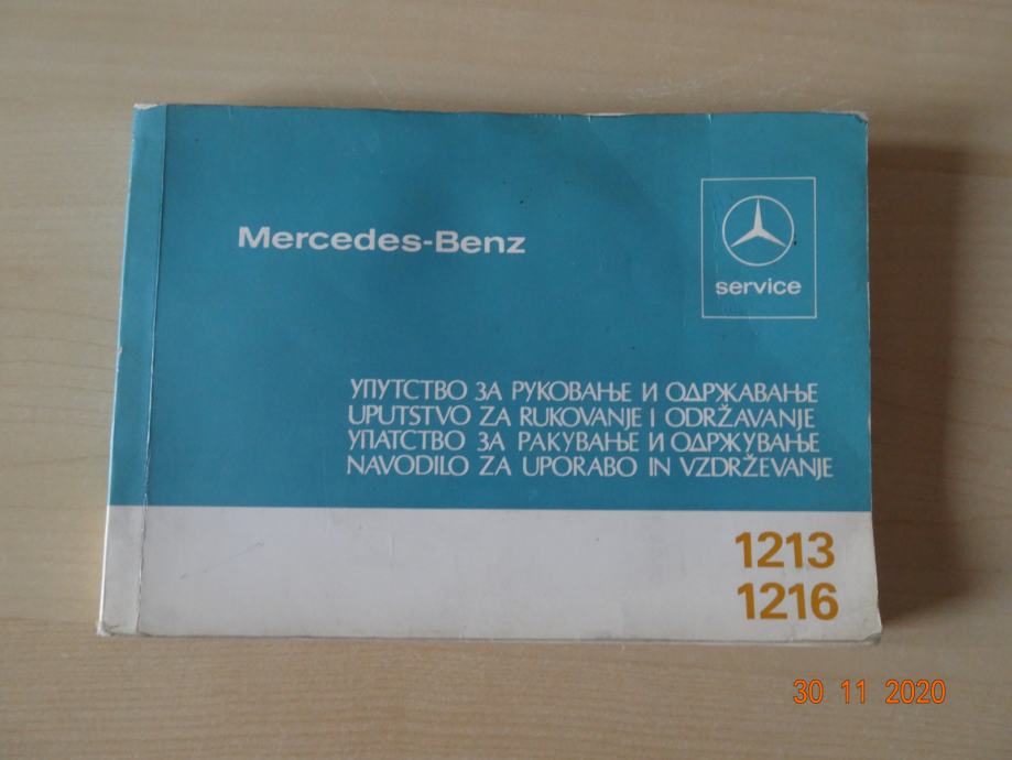 NAVODILO ZA UPORABO IN VZDRŽEVANJE MERCEDES BENZ KAMION 1213 1216