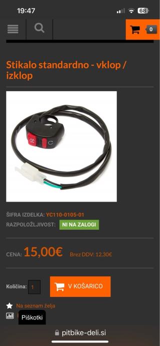 stikalo za luci motor atv