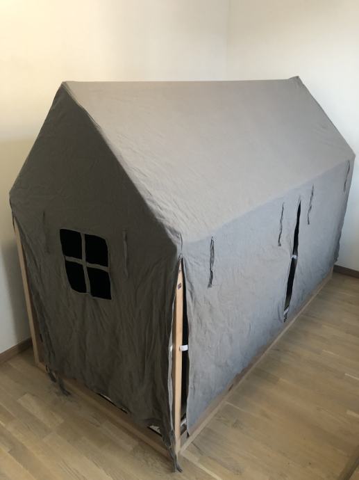 Otroška posteljica CHILDHOME hiška 90x200 cm