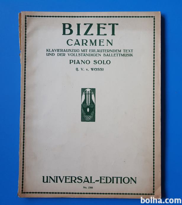 NOTE BIZET CARMEN PIANO SOLO