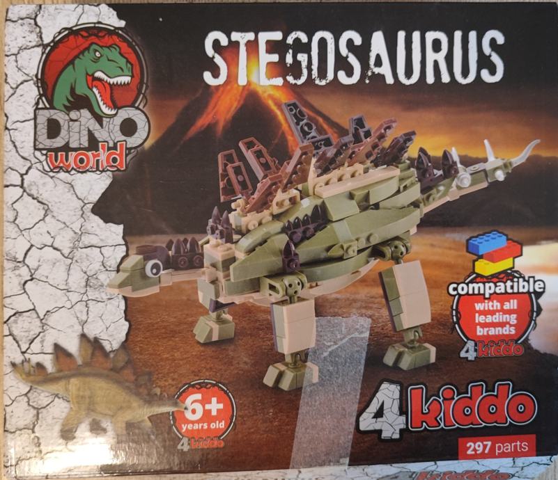 Kocke dinozaver Kiddo kot Lego, komplet 3 škatel