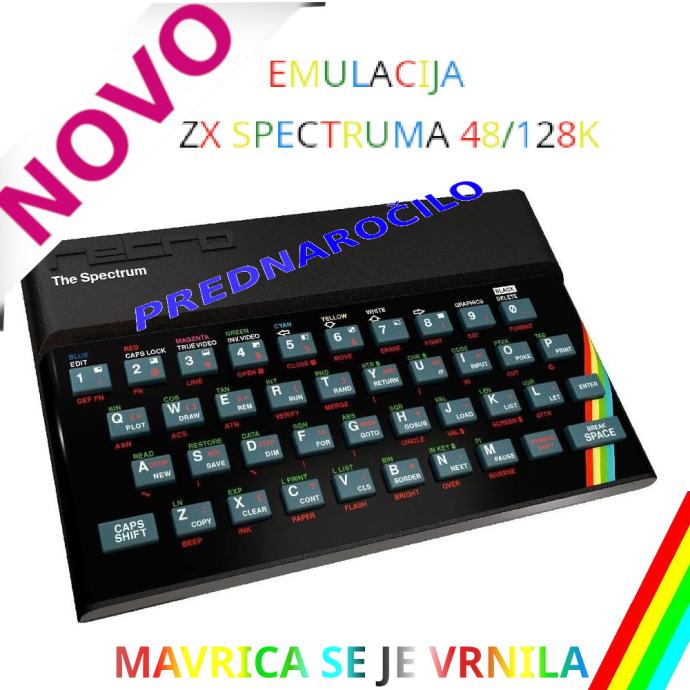 The Spectrum 48iger konzola Mavrica Gumica klon ZX Spectrum 48/128K