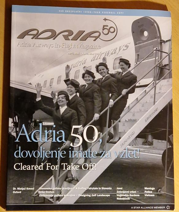 Stara revija Adria Airways In-Flight Magazine RR 132 sites