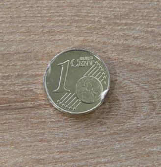 Kovanec 1 cent zlat