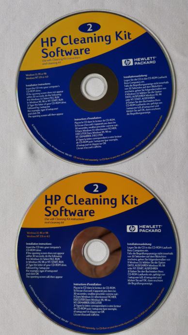 Retro HP čistilni CD za Windows 95 ali 98, 2 kom, prodam