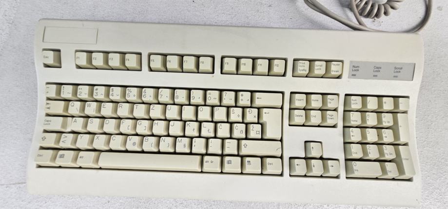 Starinska tipkovnica PC Tastatur retro DIN KeyTronic E03602QLGR-C  #